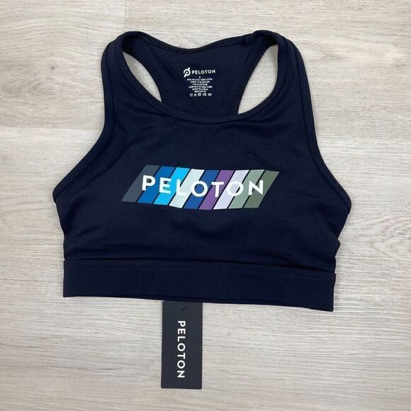 Peloton Sports Bra Womens Small Black Pace High Neck NEW - Picture 1 of 3